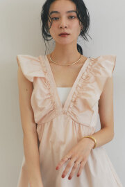 【WEB限定】フリルギャザーキャミソール