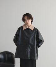 12月7日オフィシャルサイト限定少量再販！ボア襟フェイクレザーカバーオール