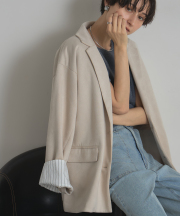 【WEB限定】フェイクスエードテーラードジャケット