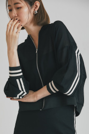 【WEB限定】メッシュ袖ラインブルゾン