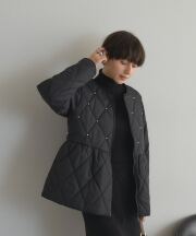 11月30日オフィシャルサイト限定少量再販！フロントパールキルティングブルゾン