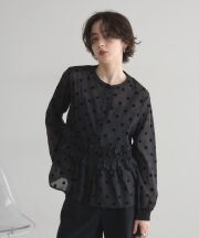 【オフィシャルサイト限定】シアードットフロッキーブラウス