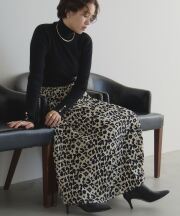 【オフィシャルサイト限定】レオパードアコーディオンプリーツスカート