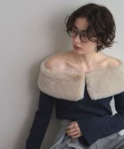 11月17日オフィシャルサイト限定少量再販！フェイクファーカラーリブニットトップス