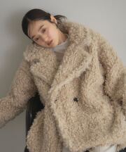 【WEB限定】プードルファーミドルダブルコート