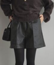 12月13日オフィシャルサイト限定再販！フェイクレザーリボンショートパンツ