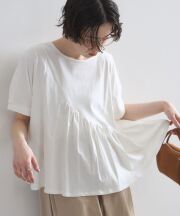 アシメデザインペプラムトップス