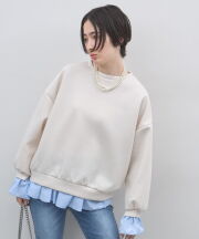 【オフィシャルサイト限定】フリルヘムレイヤード風スウェット