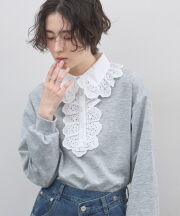 【オフィシャルサイト限定】コットンレース襟ダンボールスウェット