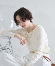 【オフィシャルサイト限定】フライス編みクルーネックカットソー