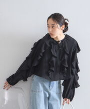 【オフィシャルサイト限定】ラッフルフリルエアリーブラウス
