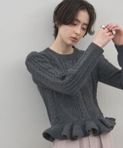 【オフィシャルサイト限定】デザイン編みニットトップス