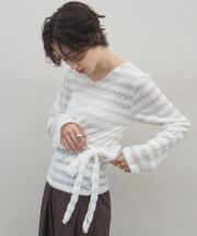 【オフィシャルサイト限定】ロングチョーカー付きシアートップス