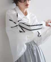 【オフィシャルサイト限定】リボンスリーブシャツ