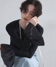 【オフィシャルサイト限定】シャーリングフレアスリーブTシャツ