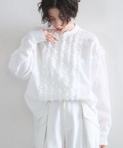 9月15日オフィシャルサイト限定再販！デザインフリルブラウス　