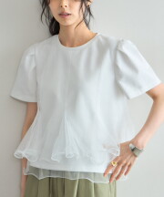 【オフィシャルサイト限定】チュールフリル付きプルオーバー