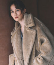 【前田敦子さんカタログ着用】テディボアビッグカラーロングコート