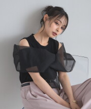【オフィシャルサイト限定】リボンオフショルカットソー