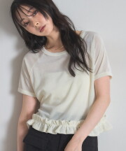 【オフィシャルサイト限定】シアーフロッキー裾フリルTシャツ