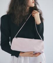シルバー金具使いジップショルダーバッグ