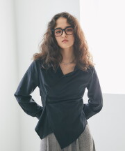 【オフィシャルサイト限定】えり付きカシュクールブラウス
