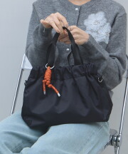 【オフィシャルサイト限定】シャーリング配色2WAYショルダーバッグ