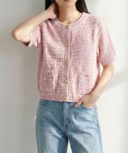 【リクエスト投票受付中！】ツイードニットカーディガン※リクエスト結果により商品化しない場合があります。