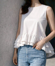 【リクエスト投票受付中！】裾重ねフリルブラウス※リクエスト結果により商品化しない場合があります。