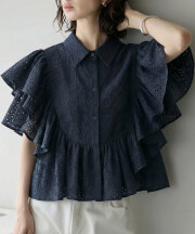 【入荷希望受付中☆】ボリュームフリルコットンレースブラウス《RequestProject》 ※入荷希望数により商品化しない場合がございます