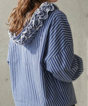 【入荷希望受付中☆】フードフリルストライプシャツ《RequestProject》 ※入荷希望数により商品化しない場合がございます。