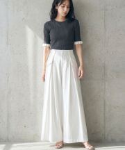 【入荷希望受付中☆】UVカットタックワイドパンツ  《RequestProject》 ※入荷希望数により商品化しない場合がございます。