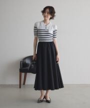 【オフィシャルサイト限定】ニットポロドッキングワンピース