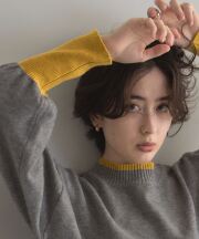 【オフィシャルサイト限定】配色サイドスリットニット