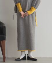 【FINAL SALE】配色ニットスカート＊SALE品につき返品/交換/注文確定後の変更キャンセル不可＊