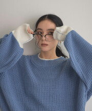 【オフィシャルサイト限定】レイヤード風配色ニット