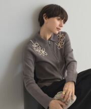 【WEB限定】コード刺繍襟付きWZIPブルゾン