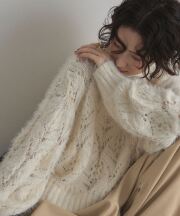 12月25日オフィシャルサイト限定再販！モール×フェザーローゲージニット