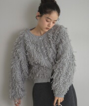 【オフィシャルサイト限定】ループフリンジショートカーデ