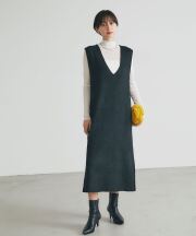 11月25日オフィシャルサイト限定少量再販！Vネックニットジャンスカ