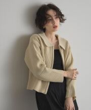 【オフィシャルサイト限定】襟付きスポンディッシュニットブルゾン