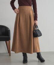 【オフィシャルサイト限定】ポンチスエードフレアスカート