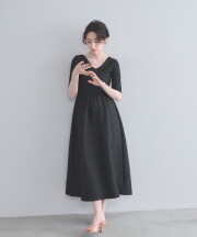 7月15日オフィシャルサイト限定再販！リブカット×ジャガードワンピース