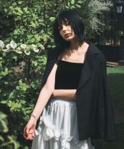 ARVELLIA｜  BACK RIBBON TAILORED JACKET