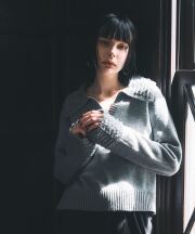 ARVELLIA｜  FRINGE COLLAR KNIT SWEATER