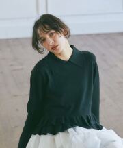 【FINAL SALE】【ARVELLIA】RUFFLE HEM KNIT＊SALE品につき返品/交換/注文確定後の変更キャンセル不可＊
