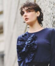 【ARVELLIA】WAVE FRILL KNIT