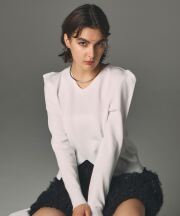 【ARVELLIA】POWER SHOULDER KNIT