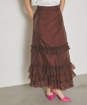 【TIME SALE】【ARVELLIA】SHEER FRILL SKIRT＊SALE品につき返品/交換/注文確定後の変更キャンセル不可＊