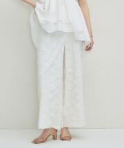 【ARVELLIA】FLORAL EMBROIDERY PANTS